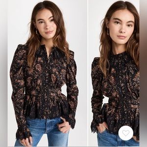 EUC Ulla Johnson Brigitte blouse, Minuit, size 6